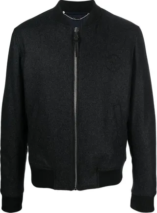Embroidered-Logo Bomber Jacket