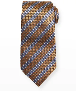 Men's Jacquard Stripe Silk Tie