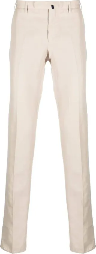 Straight-Leg Linen-Cotton Trousers
