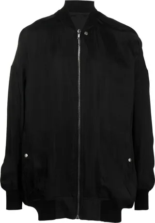 Long-Sleeve Zip-Up Bomber Jacket