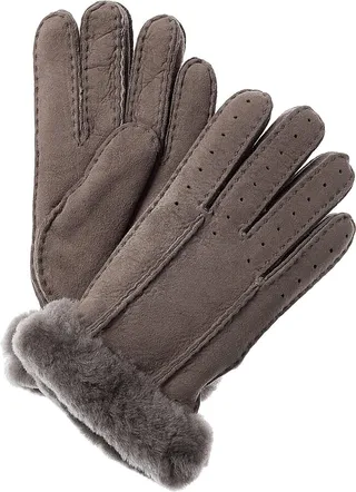 Ugg Classic Perforated Two Point Suede Gloves