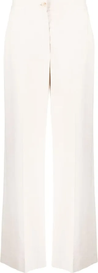 Pressed-Crease Straight-Leg Trousers