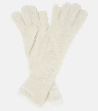 Les gants Neve long faux fur gloves