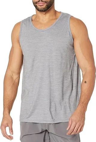 Smartwool Merino Sport 120 Tank (Light Gray Heather) Men's Clothing