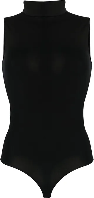 WOLFORD- High Neck Viscose Bodysuit