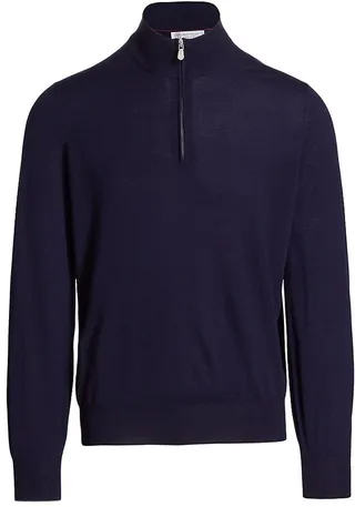 Wool & Cashmere Quarter Zip Sweater