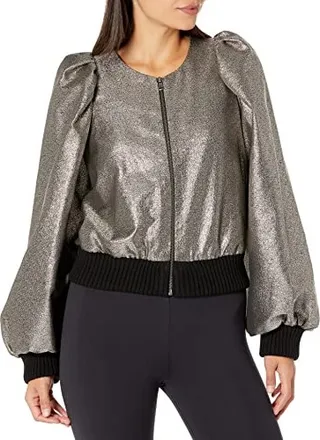 Trina Turk Women's Metallic Bomber Jacket