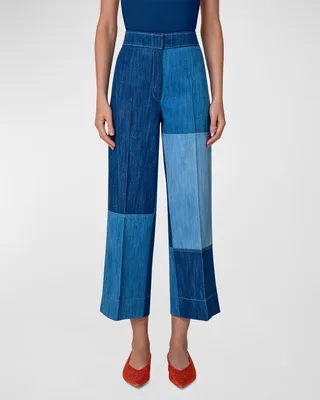 Chieko Colorblock Denim Pants