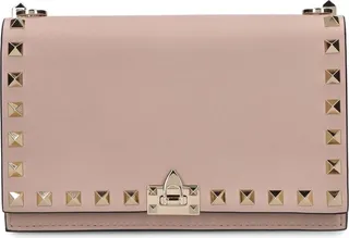 Rockstud leather pouch