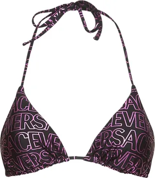 Stretch tech logo bikini top