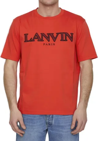 Lanvin Logo Embroidered Crewneck T-Shirt