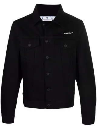 Chest Logo-Print Denim Jacket