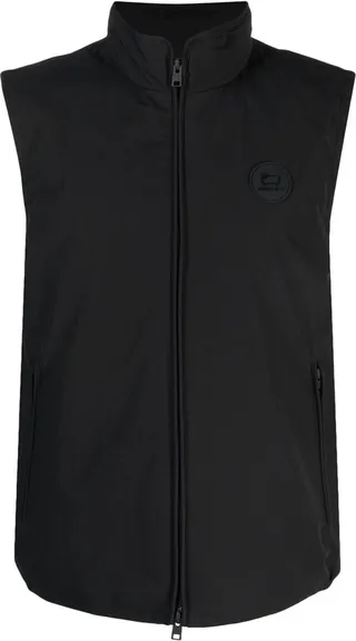 Logo-Patch Zip-Fastening Gilet