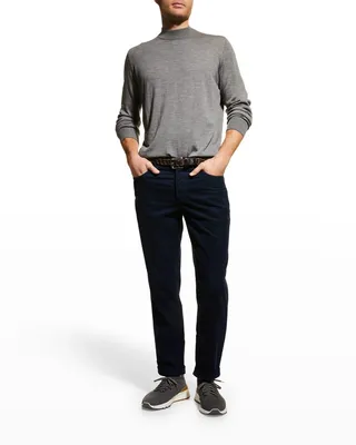 Men's Wool-Cashmere Mock Neck Sweater