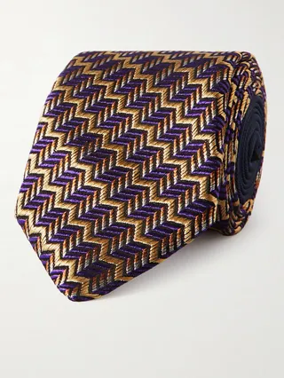 7cm Silk-Jacquard Tie