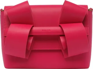 Pinko Logo Embossed Chained Shoulder Bag