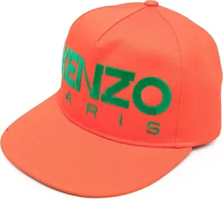 Embroidered-Logo Flat-Peak Cap