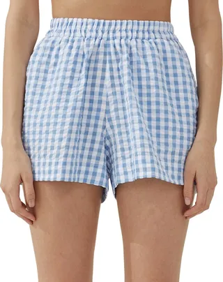 Cotton On Juniors' Relaxed Cotton Beach Shorts Cover-Up Women's Swimsuit