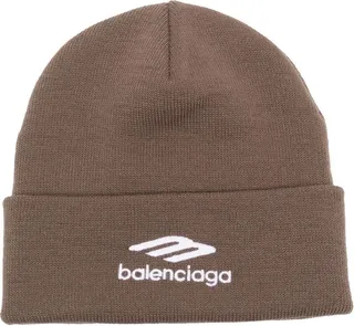 Logo-Embroidered Sports-Icon Beanie