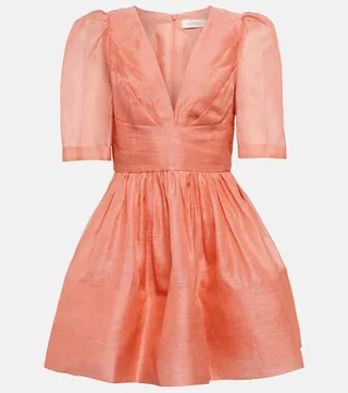 Linen and silk minidress