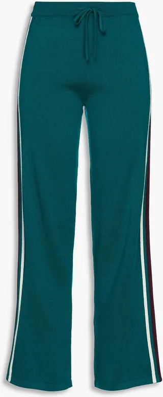 Wool and cashmere-blend track pants