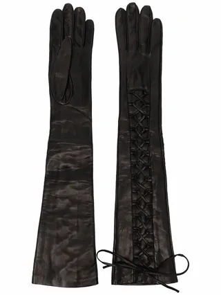 Lace-Up Detail Gloves