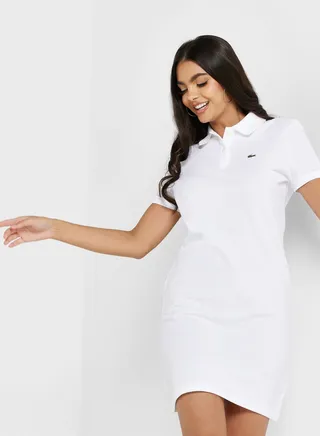 Piqué Knit Polo Dress