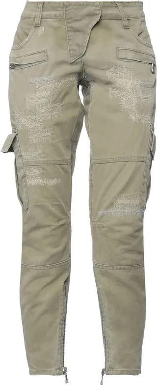 Cropped Pants Military Green
