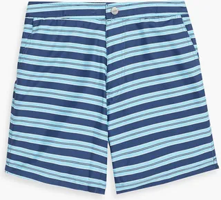 Calder mid-length striped swim shorts