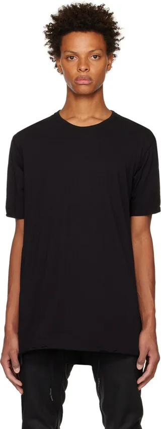 Boris Bidjan Saberi Black Object-Dyed T-Shirt