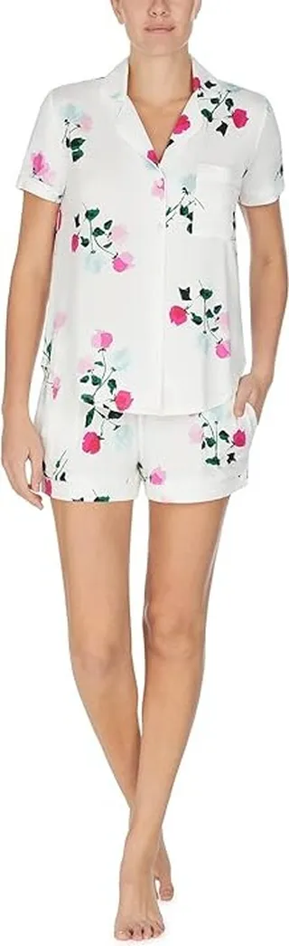 Kate Spade New York Modal Jersey Short PJ Set (Watercolor Rose) Women's Pajama Sets