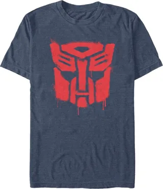 Men's Transformers Autobots Graffiti Logo T-Shirt - Navy Blue Heather - 2X Large