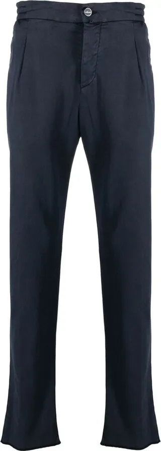 Logo-Patch Straight-Leg Trousers