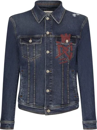 Logo-Print Denim Jacket