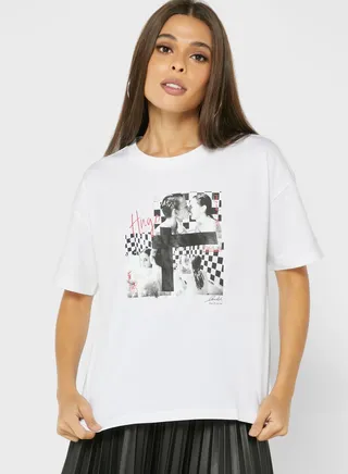 Crew Neck Graphic T-Shirt