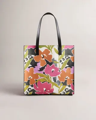 Magnolia Print Large Icon Bag in Pink