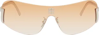 Givenchy Orange Rimless Mask Sunglasses