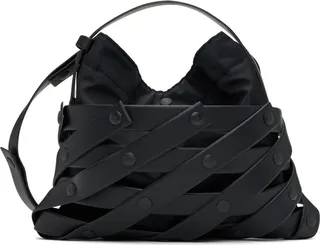 Issey Miyake Black Spiral Grid Bag