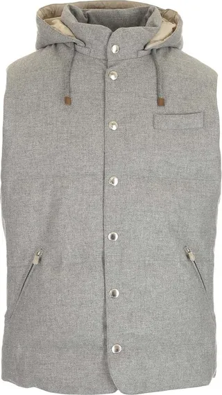 Brunello Cucinelli Buttoned Hooded Gilet