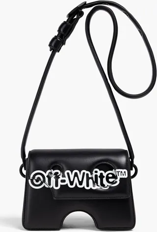 Burrow 22 cutout printed leather shoulder bag