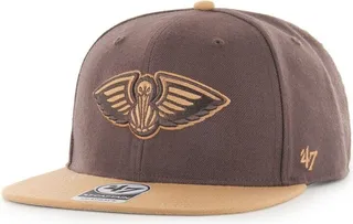 Men's '47 Brown New Orleans Pelicans No Shot Two-Tone Captain Snapback Hat