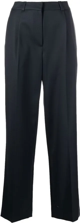 High-Waisted Straight-Leg Trousers