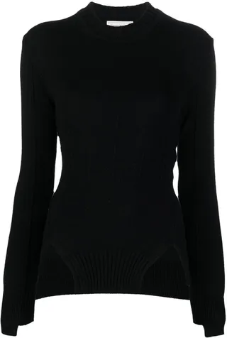 Long-Sleeve Knitted Top