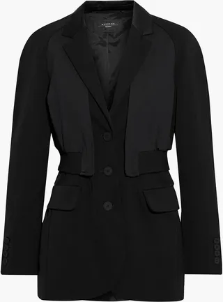 Eliot ponte-paneled twill blazer
