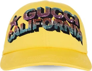 Gucci Sequin Embellished Logo Baseball Cap