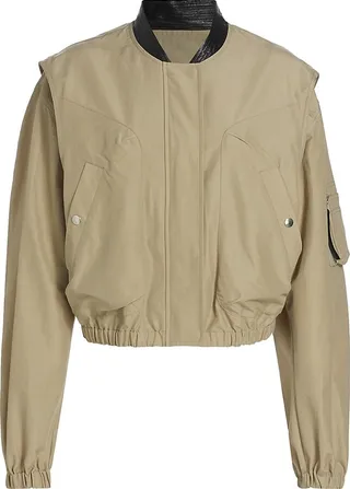 Utility Zip-Front Bomber Jacket