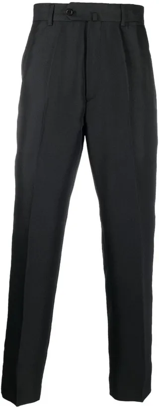 Cotton Tapered Crop Trousers