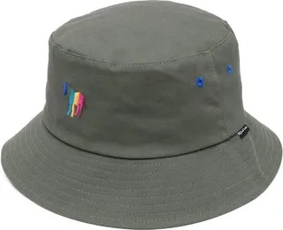 Zebra-embroidered bucket hat