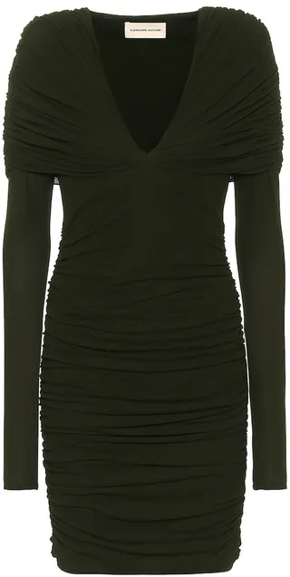 Ruched jersey minidress