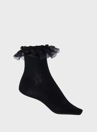 Mesh Frill Socks